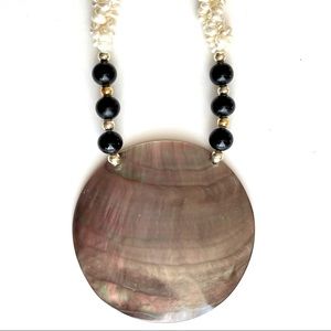 Mother of Pearl and Freshwater Pearl Necklace
